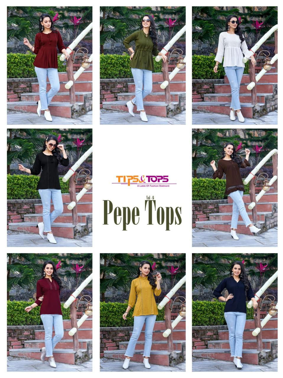 Tips And Tops Pepe Tops Vol 6 Western Wear Wholesale Ladies Top Catalog
